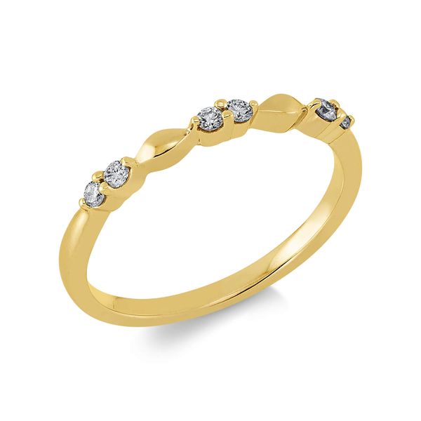 Ring aus 750 Gelbgold 6 Brillanten 0.12ct