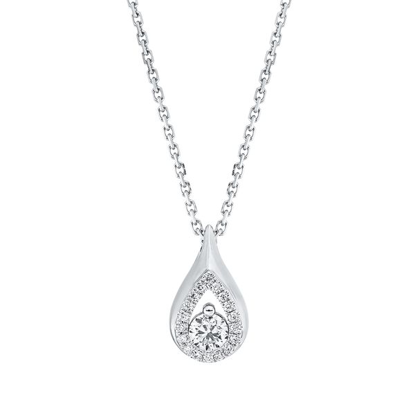 Collier aus 585 Weißgold 19 Brillanten 0.26ct