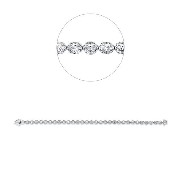 Armband aus 750 Weißgold 352 Brillanten 3.5ct