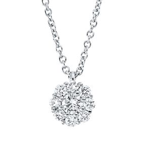 Collier aus 750 Gold Weißgold 9 Brillanten 0,17ct TW-SI L:42cm Collier aus 750 Gold Weißgold 9 Brillanten 0,17ct TW-SI L:42cm