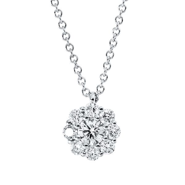 Collier aus 750 Weißgold 9 Brillanten 0.25ct