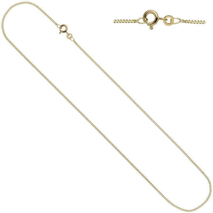 Schmuck-Set aus 333 Gelbgold mit Granat 42cm