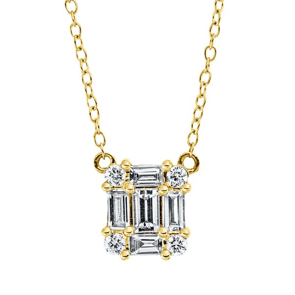Collier aus 750 Gelbgold 9 Diamanten 0.36ct