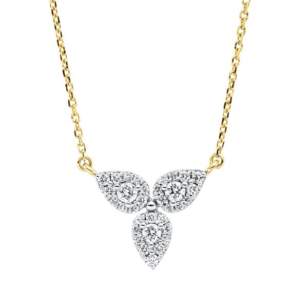 Collier aus 750 Gelbgold 33 Brillanten 0.22ct