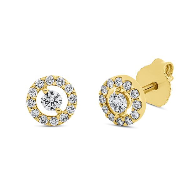 Ohrstecker aus 750 Gelbgold 26 Brillanten 0.27ct