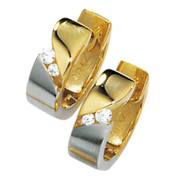 Schmuck-Set 333 Gelbgold bicolor 7 Zirkonia 42cm