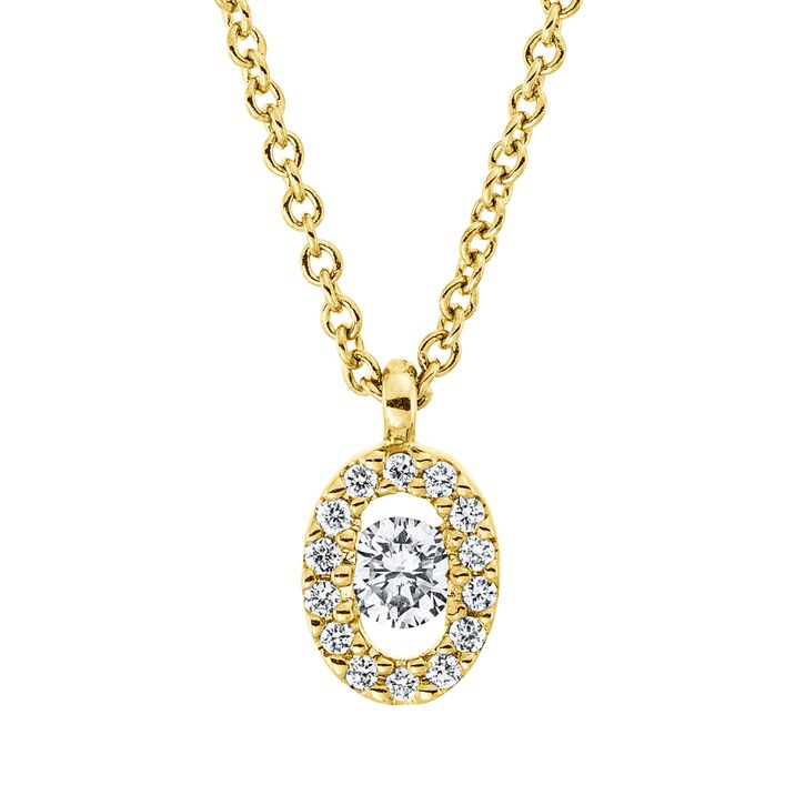 Collier aus 750 Gelbgold 15 Brillanten 0.1ct