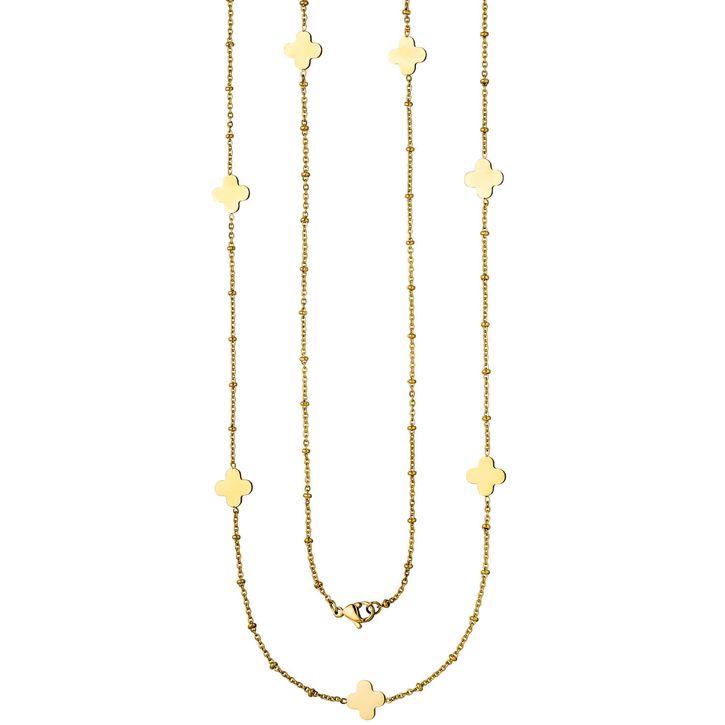 Lange Kette aus Edelstahl gold-farben 90cm