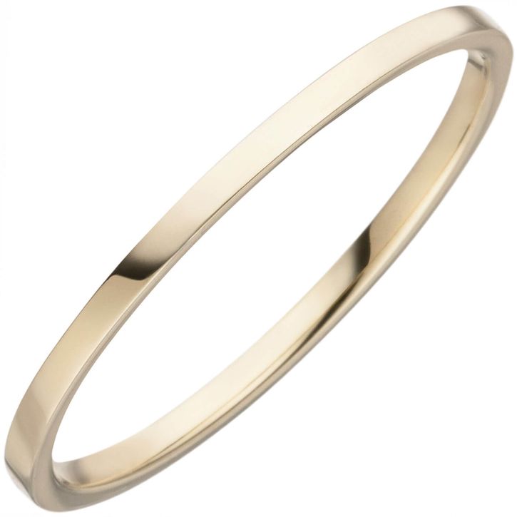 Schmaler Ring aus 333 Gelbgold flach schlicht