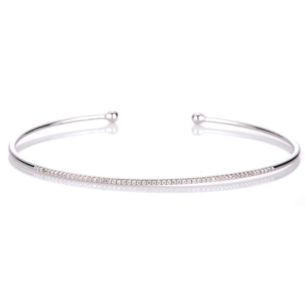 Armreif aus 750 Weißgold 53 Brillanten 0.16ct