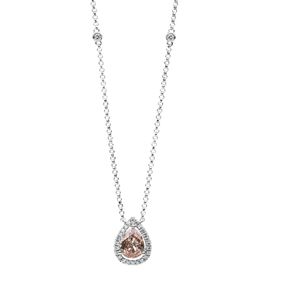 Collier Tropfen aus 750 Gold Weißgold 29 Diamanten 0,77ct L:42cm Collier Tropfen aus 750 Gold Weißgold 29 Diamanten 0,77ct L:42cm