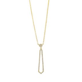 Collier aus 750 Gold Gelbgold 61 Diamanten 0,14ct W-SI L:45,7cm