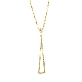 Collier aus 750 Gold Gelbgold 81 Diamanten 0,18ct W-SI L:45,7cm