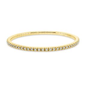 Armband Flex-Band aus 750 Gold Gelbgold 66 Brillanten 1,28ct TW-SI Ø55mm