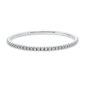 Armband Flex-Band aus 750 Weißgold rhodiniert 66 Brillanten 1,36ct TW-SI Ø55mm