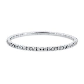 Armband Flex-Band aus 750 Weißgold rhodiniert 66 Brillanten 2,24ct TW-SI Ø53mm