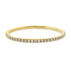Armband Flex-Band aus 750 Gold Gelbgold 58 Brillanten 2,88ct TW-SI Ø53mm