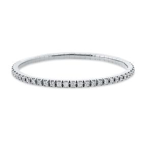 Armband Flex-Band aus 750 Weißgold rhodiniert 58 Brillanten 2,79ct TW-SI Ø53mm