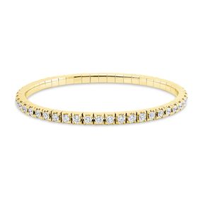 Armband Flex-Band aus 750 Gold Gelbgold 50 Brillanten 4,06ct TW-SI Ø55mm