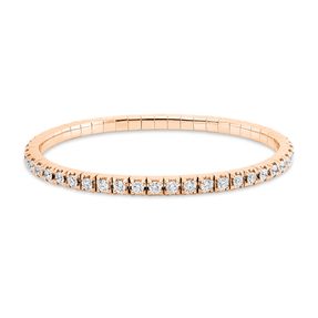 Armband Flex-Band aus 750 Gold Rotgold 50 Brillanten 4,06ct TW-SI Ø55mm 4er-Krappe