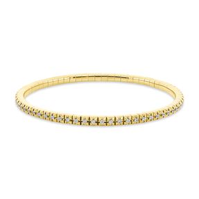 Armband Flex-Band aus 750 Gold Gelbgold 66 Brillanten 0,77ct TW-SI Ø55mm