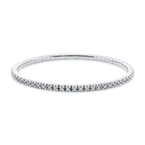 Armband Flex-Band aus 750 Weißgold rhodiniert 66 Brillanten 0,69ct TW-SI Ø55mm
