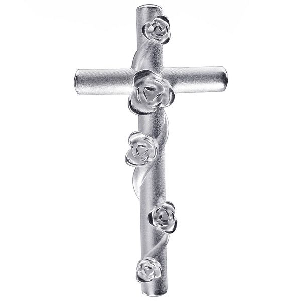 Anhänger Kreuz mit Rosen 925 Silber