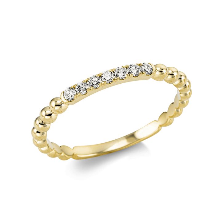 Ring aus 750 Gelbgold 7 Brillanten 0.13ct