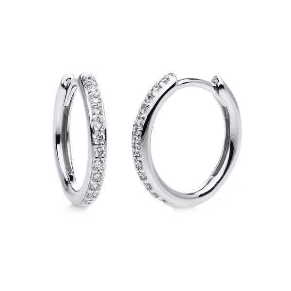 Creolen aus 750 Weißgold 24 Brillanten 0.17ct