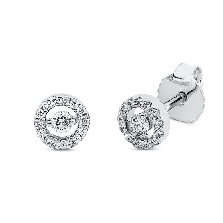 Ohrstecker aus 750 Weißgold 30 Brillanten 0.15ct