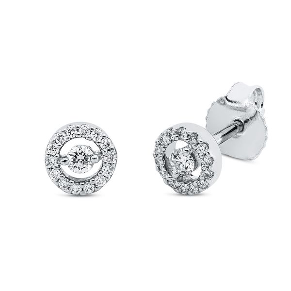 Ohrstecker aus 750 Weißgold 30 Brillanten 0.15ct