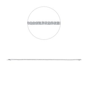 Armband aus 750 Gold Weißgold 99 Brillanten 0,96ct F-SI L:17,5cm