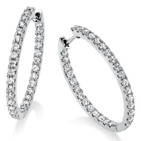 Creolen aus 950 Platin 60 Brillanten 1,57ct TW-SI 27,3x2,1mm