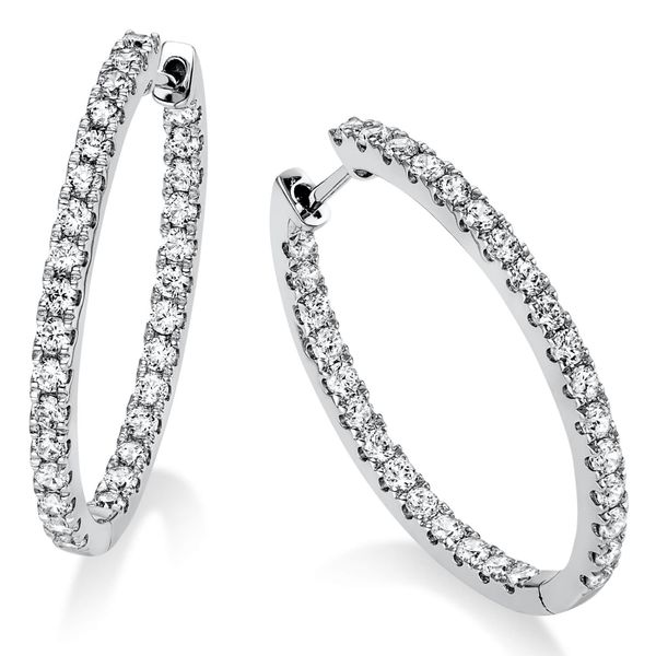 Creolen aus 950 Platin 60 Brillanten 1.57ct