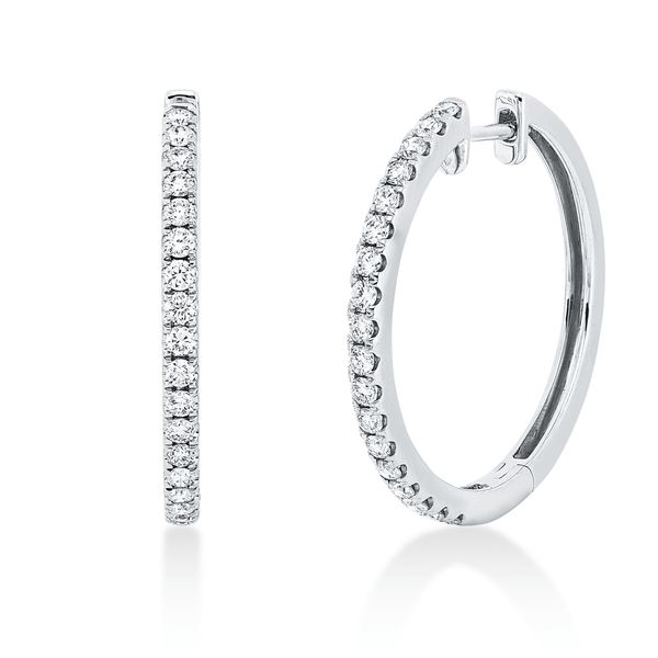 Creolen aus 750 Weißgold 36 Brillanten 0.66ct