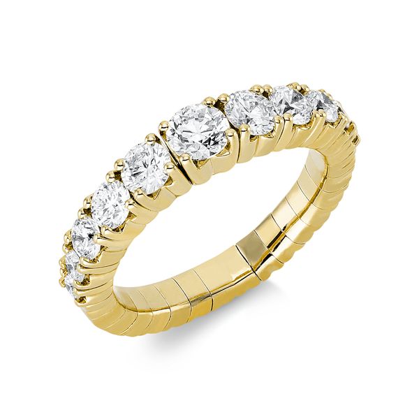 Flex-Ring aus 750 Gelbgold 11 Brillanten 1.14ct