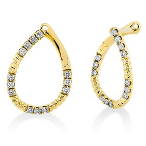 Creolen aus 750 Gold Gelbgold 26 Brillanten 0,25ct TW-PI 17,5x1,9mm