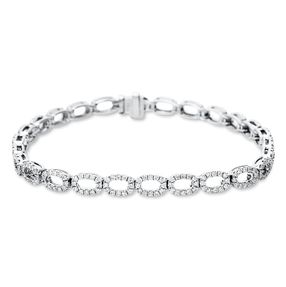 Armband aus 750 Gold Weißgold 312 Brillanten 1,98ct TW-VSI B:5mm L:18cm