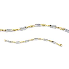 Armband aus 750 Gold gelb/weiß 192 Brillanten 1,7ct TW-SI B:5,2mm L:17,8cm