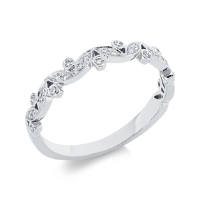 Ring aus 750 Gold Weißgold 28 Brillanten 0,16ct TW-SI B:3,1mm Ring aus 750 Gold Weißgold 28 Brillanten 0,16ct TW-SI B:3,1mm