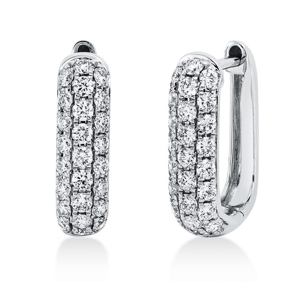 Creolen aus 750 Weißgold 50 Brillanten 0.65ct