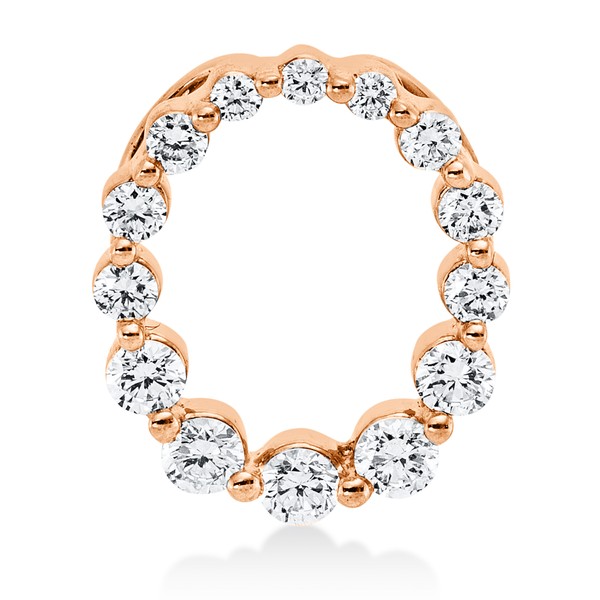 Anhänger aus 750 Rotgold 14 Brillanten 0.29ct