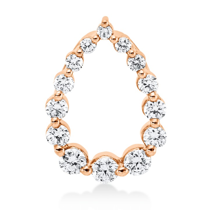 Anhänger aus 750 Rotgold 14 Brillanten 0.38ct