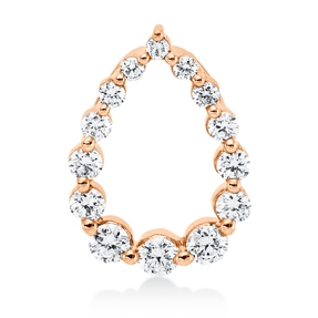 Anhänger aus 750 Gold Rotgold 14 Diamanten 0,38ct TW-SI 14,2x9,9mm Anhänger aus 750 Gold Rotgold 14 Diamanten 0,38ct TW-SI 14,2x9,9mm