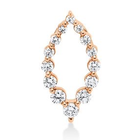 Anhänger aus 750 Gold Rotgold 14 Diamanten 0,34ct TW-SI 16,1x8,3mm Anhänger aus 750 Gold Rotgold 14 Diamanten 0,34ct TW-SI 16,1x8,3mm