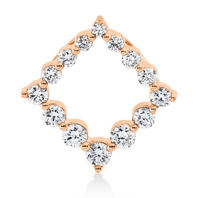 Anhänger aus 750 Gold Rotgold 14 Diamanten 0,4ct TW-SI 14,4x14,1mm Anhänger aus 750 Gold Rotgold 14 Diamanten 0,4ct TW-SI 14,4x14,1mm