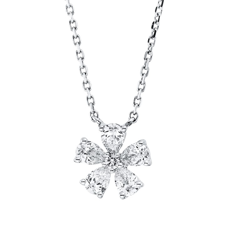 Collier aus 750 Weißgold 6 Brillanten 0.31ct