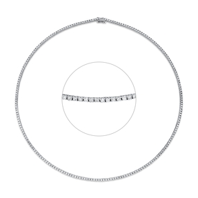 Collier aus 750 Gold Weißgold 225 Brillanten 3,79ct TTLB-SI L:43,8cm Collier aus 750 Gold Weißgold 225 Brillanten 3,79ct TTLB-SI L:43,8cm