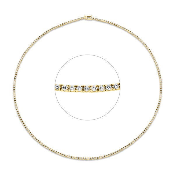 Collier aus 750 Gelbgold 201 Brillanten 6ct