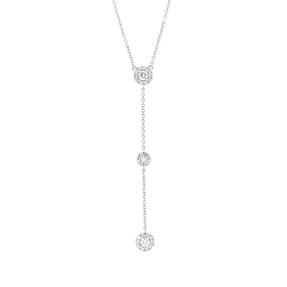 Collier aus 750 Gold Weißgold 33 Diamanten 0,63ct TTLB-SI L:43,2cm Collier aus 750 Gold Weißgold 33 Diamanten 0,63ct TTLB-SI L:43,2cm